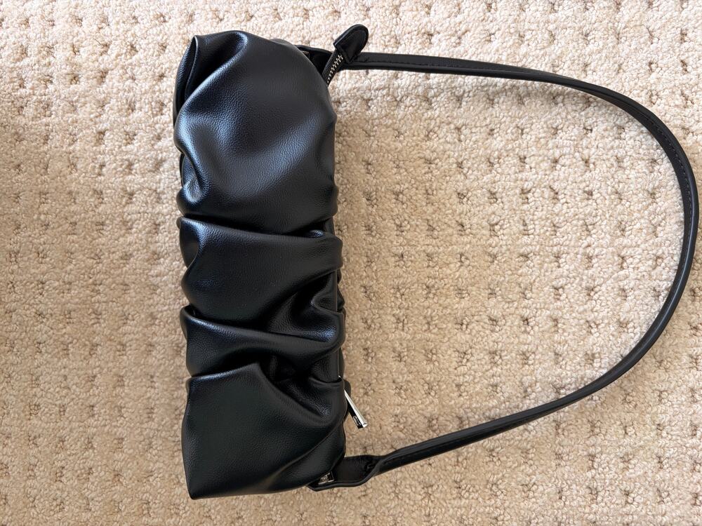 8 Other Reasons Black Ruched Shoulder / Crossbody Bag REVOLVE